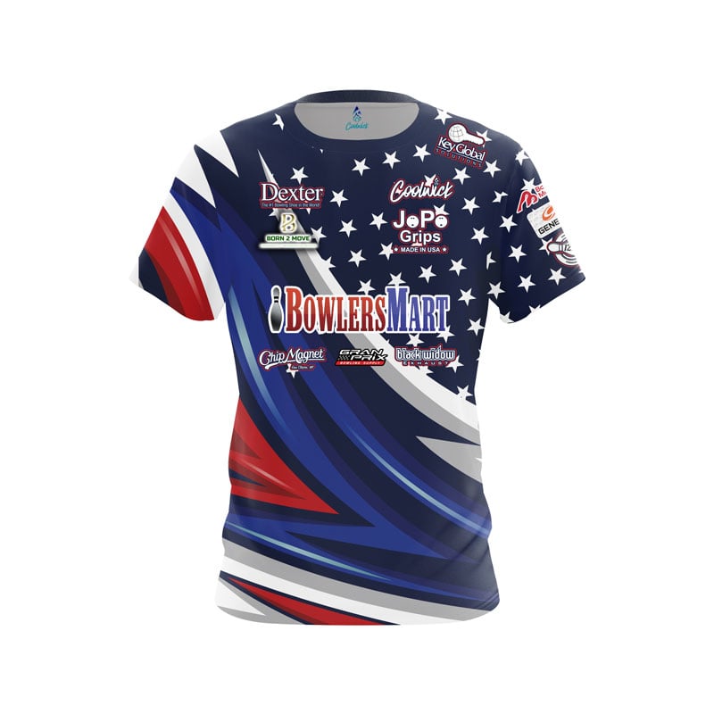 BowlersMart Sean Rash RWB Stars Coolwick Bowling Jersey