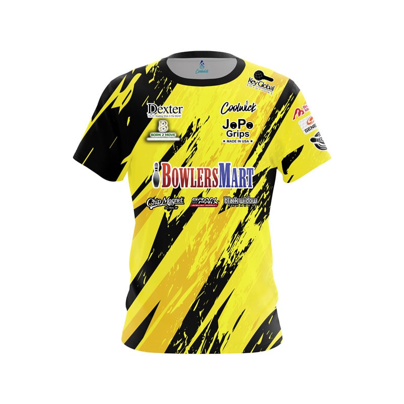BowlersMart Sean Rash Yellow Sport Line Grunge Coolwick Bowling Jersey